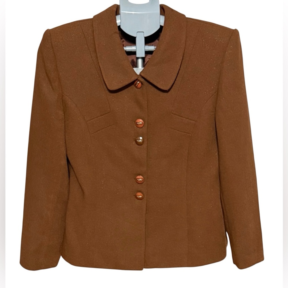 Vintage RinBaolu High Classic Brown Tailored Blazer